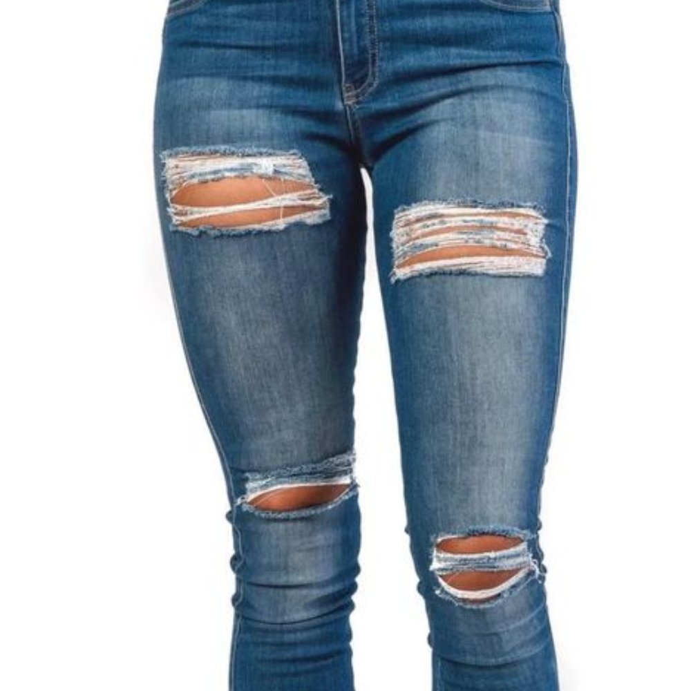 Fit Jeans 4-Hole Mid Waisted